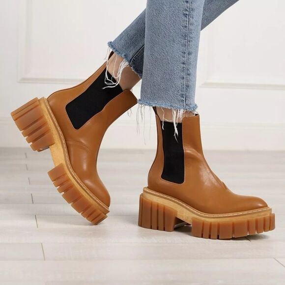 Stella McCartney Emilie Platform Chelsea Boots, Size 41/11 - Picture 2 of 16